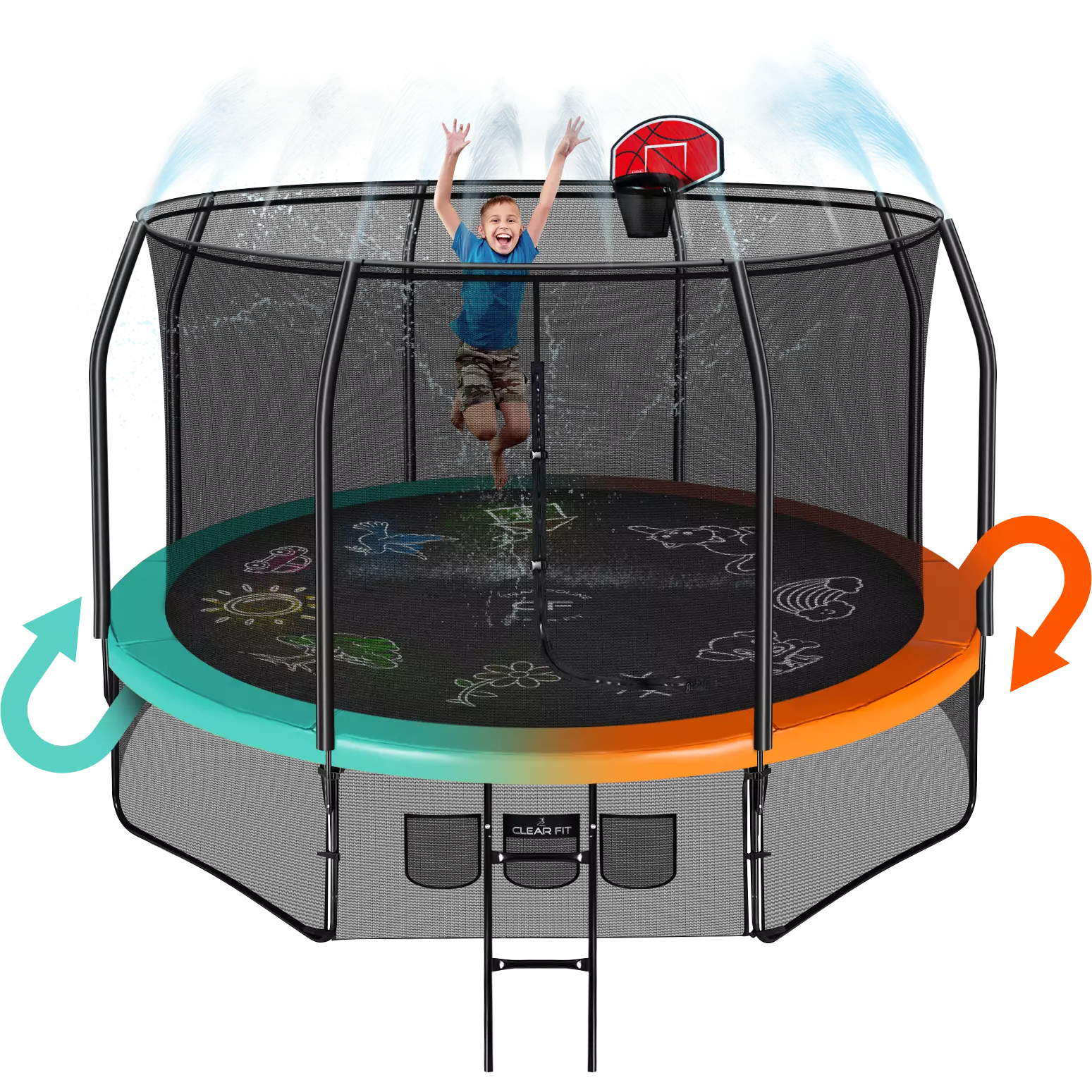 Каркасный батут Clear Fit FamilyHop 10Ft Каркасный батут Clear Fit FamilyHop 10Ft