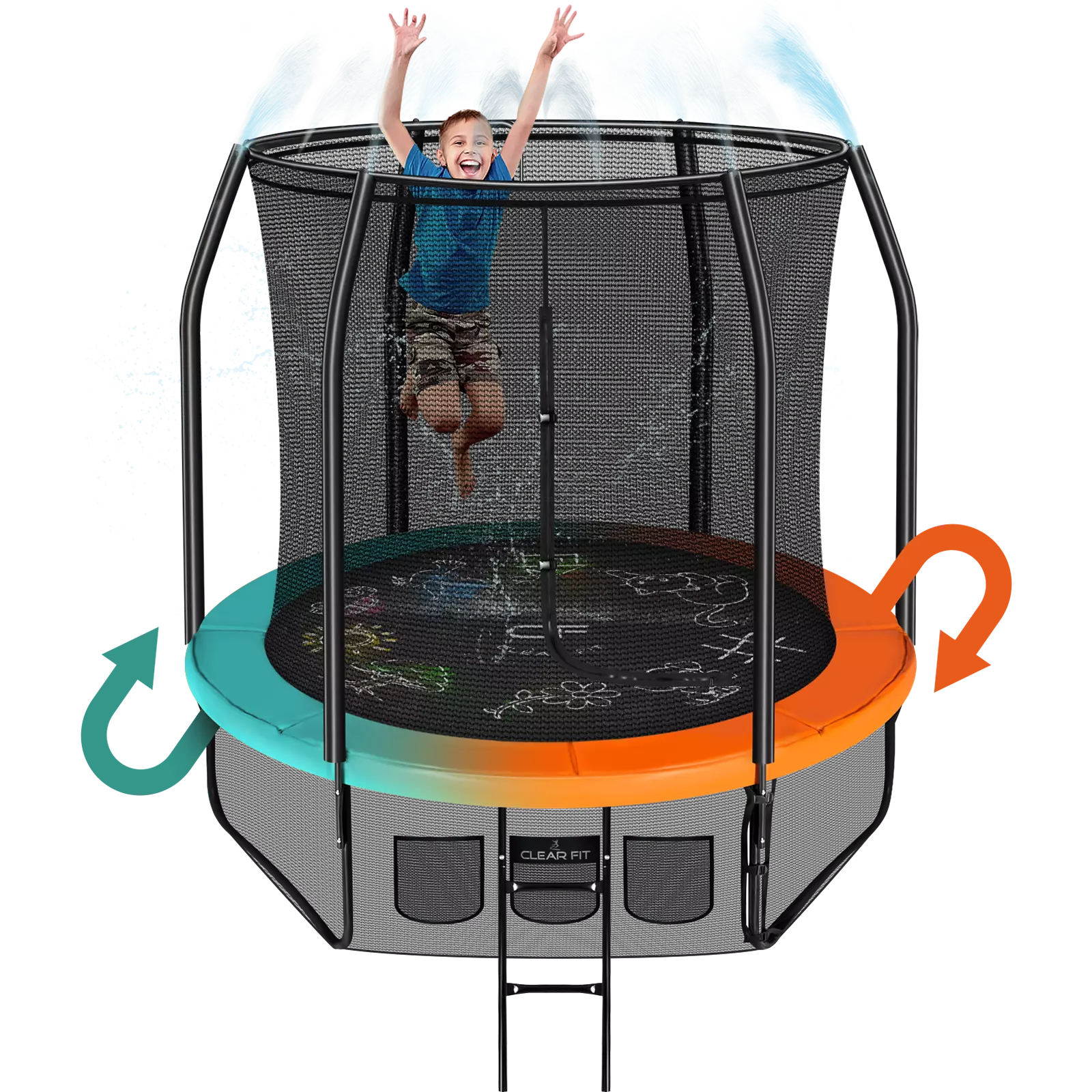 Каркасный батут Clear Fit FamilyHop 8Ft Каркасный батут Clear Fit FamilyHop 8Ft