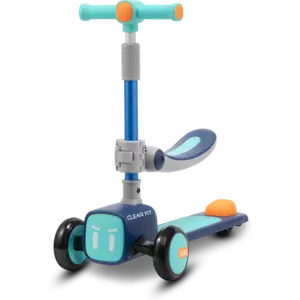 Детский трехколесный самокат Clear Fit Kids LB2001-S с сиденьем синий
