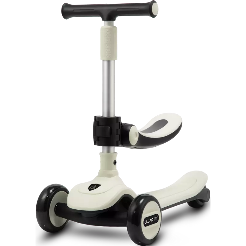 Детский трехколесный самокат Clear FIt Kids LB2002S-S с сиденьем белый