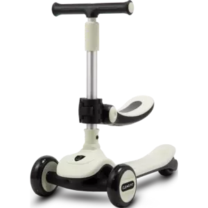 Детский трехколесный самокат Clear FIt Kids LB2002S-S с сиденьем белый