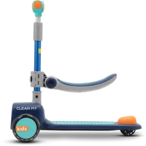 Детский трехколесный самокат Clear Fit Kids LB2001-S с сиденьем синий