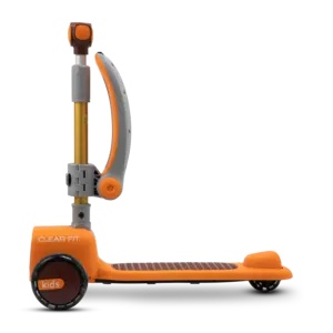 Детский трехколесный самокат Clear Fit Kids LB2001-S с сиденьем оранжевый