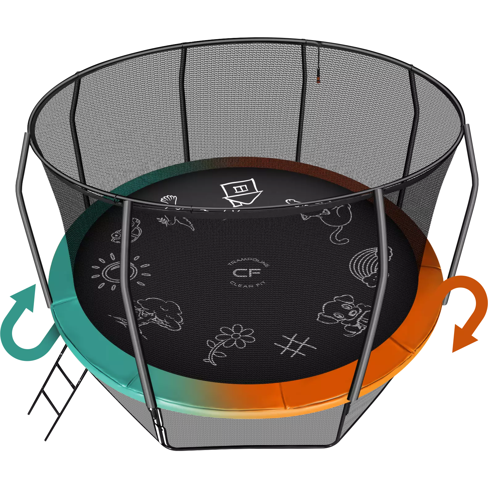 Каркасный батут Clear Fit FamilyHop 10Ft Каркасный батут Clear Fit FamilyHop 10Ft