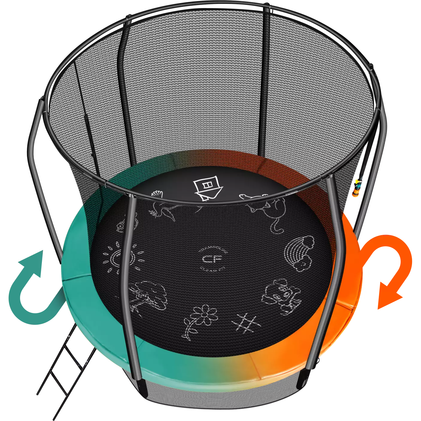 Каркасный батут Clear Fit FamilyHop 8Ft Каркасный батут Clear Fit FamilyHop 8Ft