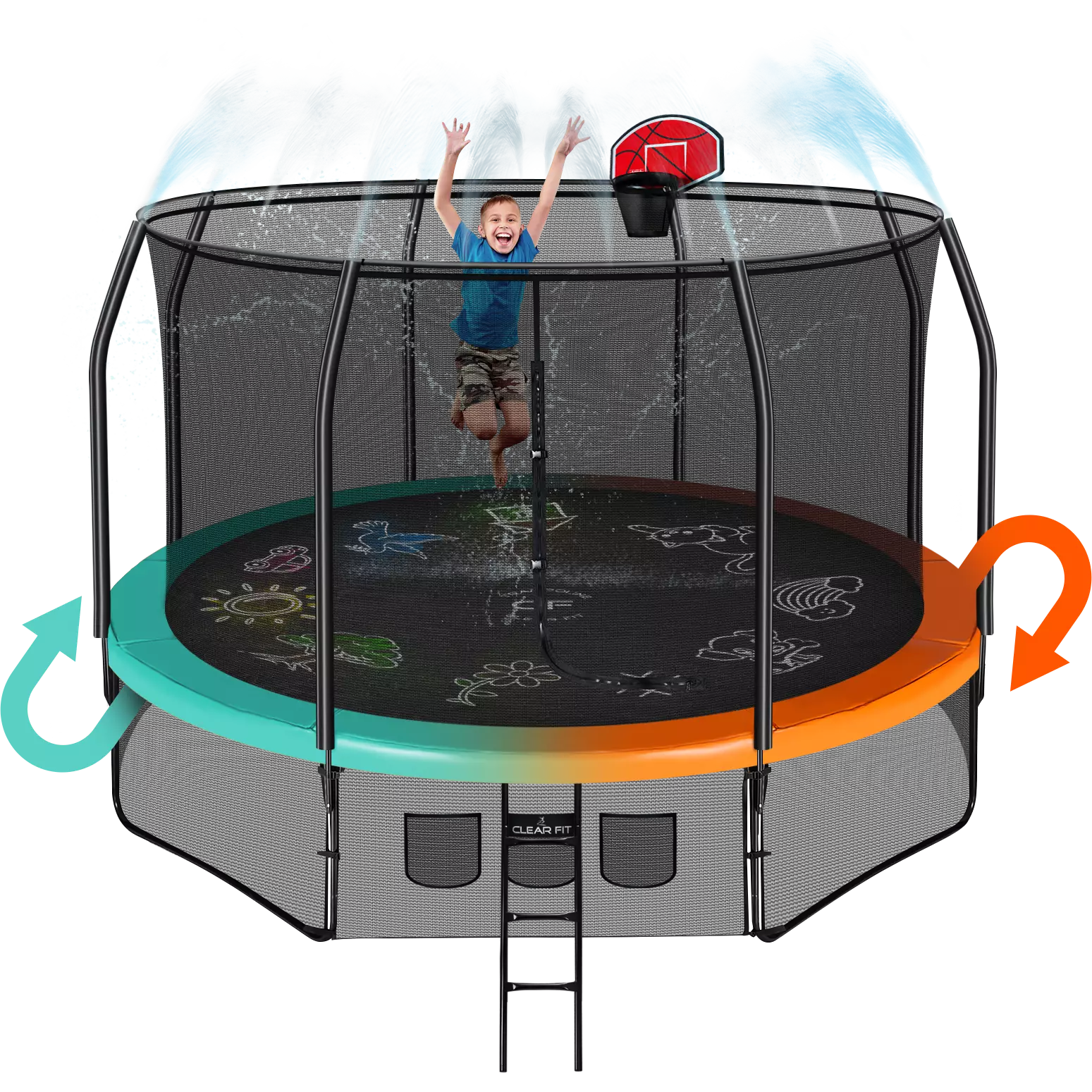 Каркасный батут Clear Fit FamilyHop 14Ft Каркасный батут Clear Fit FamilyHop 14Ft