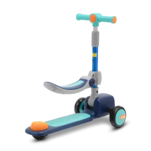 Детский трехколесный самокат Clear Fit Kids LB2001-S с сиденьем синий