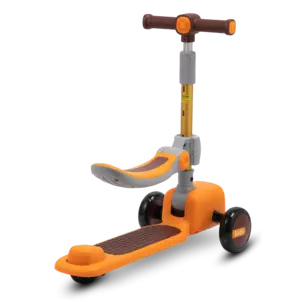 Детский трехколесный самокат Clear Fit Kids LB2001-S с сиденьем оранжевый