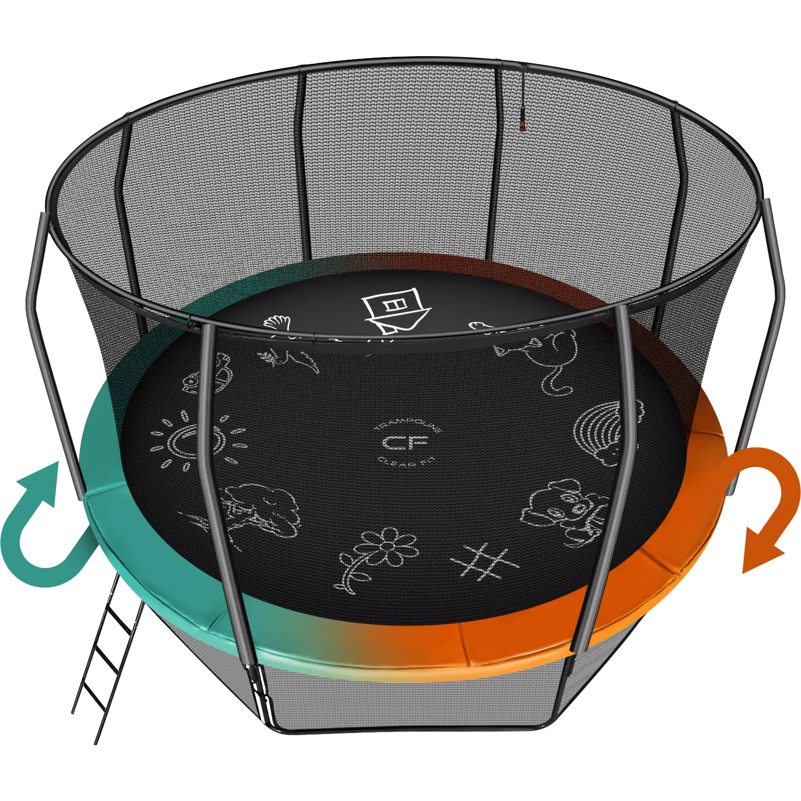 Каркасный батут Clear Fit FamilyHop 12Ft Каркасный батут Clear Fit FamilyHop 12Ft